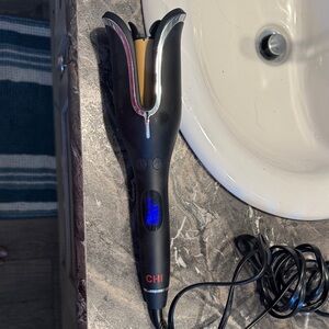 CHI Automatic Hair Curler - Black and Silver